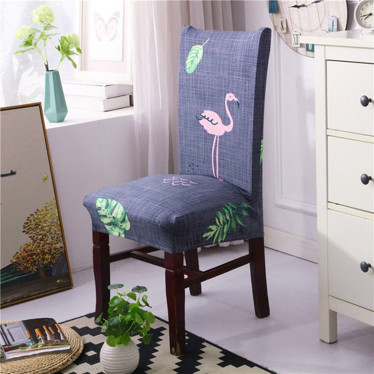 HKM-657363 Chinese Classical Floral Stretch Chair Cover in Polyester/Spandex for Home and Commercial Use