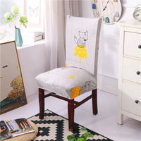 HKM-657363 Chinese Classical Floral Stretch Chair Cover in Polyester/Spandex for Home and Commercial Use