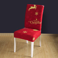 HKM-657363 Chinese Classical Floral Stretch Chair Cover in Polyester/Spandex for Home and Commercial Use