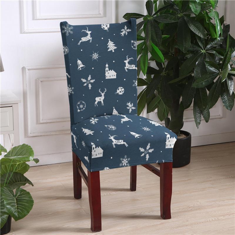 HKM-657363 Chinese Classical Floral Stretch Chair Cover in Polyester/Spandex for Home and Commercial Use