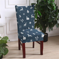 HKM-657363 Chinese Classical Floral Stretch Chair Cover in Polyester/Spandex for Home and Commercial Use