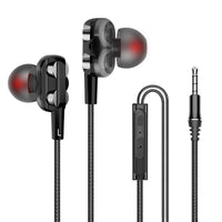 HKM-657363 Double Action Coil In-Ear Headphones with Omnidirectional Microphone