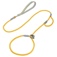 HKM-657427 Strong Double Handle Nylon Rope Dog Leash with Slip Chain Collar for Small Dogs, 1.4m No Pull Training Lead