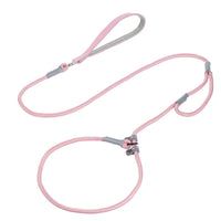 HKM-657427 Strong Double Handle Nylon Rope Dog Leash with Slip Chain Collar for Small Dogs, 1.4m No Pull Training Lead