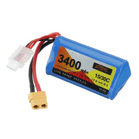 HKM-657491 Lithium Ion 3400mAh XT60 FPV Racing Drone Battery - 11.1V 15/30C