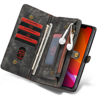 HKM-657555 Leather Card Flip Wallet Case for Multiple Smartphone Models