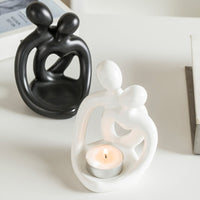 HKM-657555 Modern Nordic Handmade Ceramic Couples Candlestick Set in Various Colors