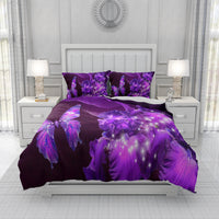 HKM-657619 Spring Blossom Butterfly Series Pure Cotton Three-Piece Bedding Set in Floral Design