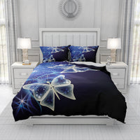 HKM-657619 Spring Blossom Butterfly Series Pure Cotton Three-Piece Bedding Set in Floral Design