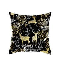 HKM-657683 Modern Polyester Pillowcase with Lattice Deer Design - 45x45cm Cushion Cover