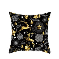 HKM-657683 Modern Polyester Pillowcase with Lattice Deer Design - 45x45cm Cushion Cover