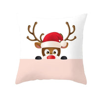 HKM-657683 Modern Polyester Pillowcase with Lattice Deer Design - 45x45cm Cushion Cover