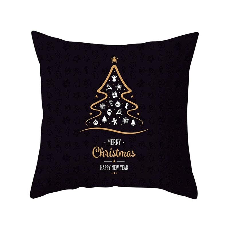 HKM-657683 Modern Polyester Pillowcase with Lattice Deer Design - 45x45cm Cushion Cover