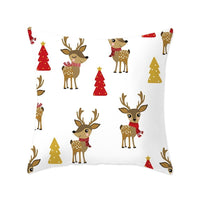 HKM-657683 Modern Polyester Pillowcase with Lattice Deer Design - 45x45cm Cushion Cover