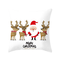 HKM-657683 Modern Polyester Pillowcase with Lattice Deer Design - 45x45cm Cushion Cover