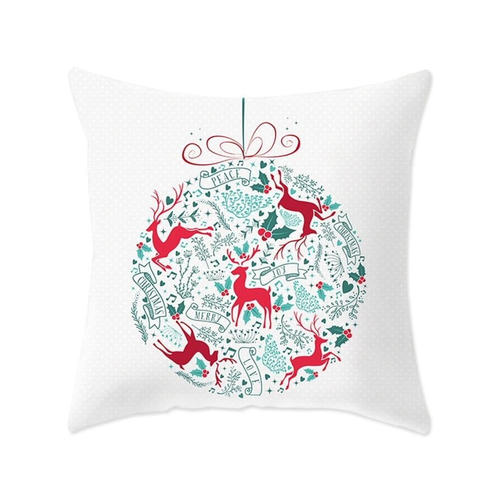 HKM-657683 Modern Polyester Pillowcase with Lattice Deer Design - 45x45cm Cushion Cover