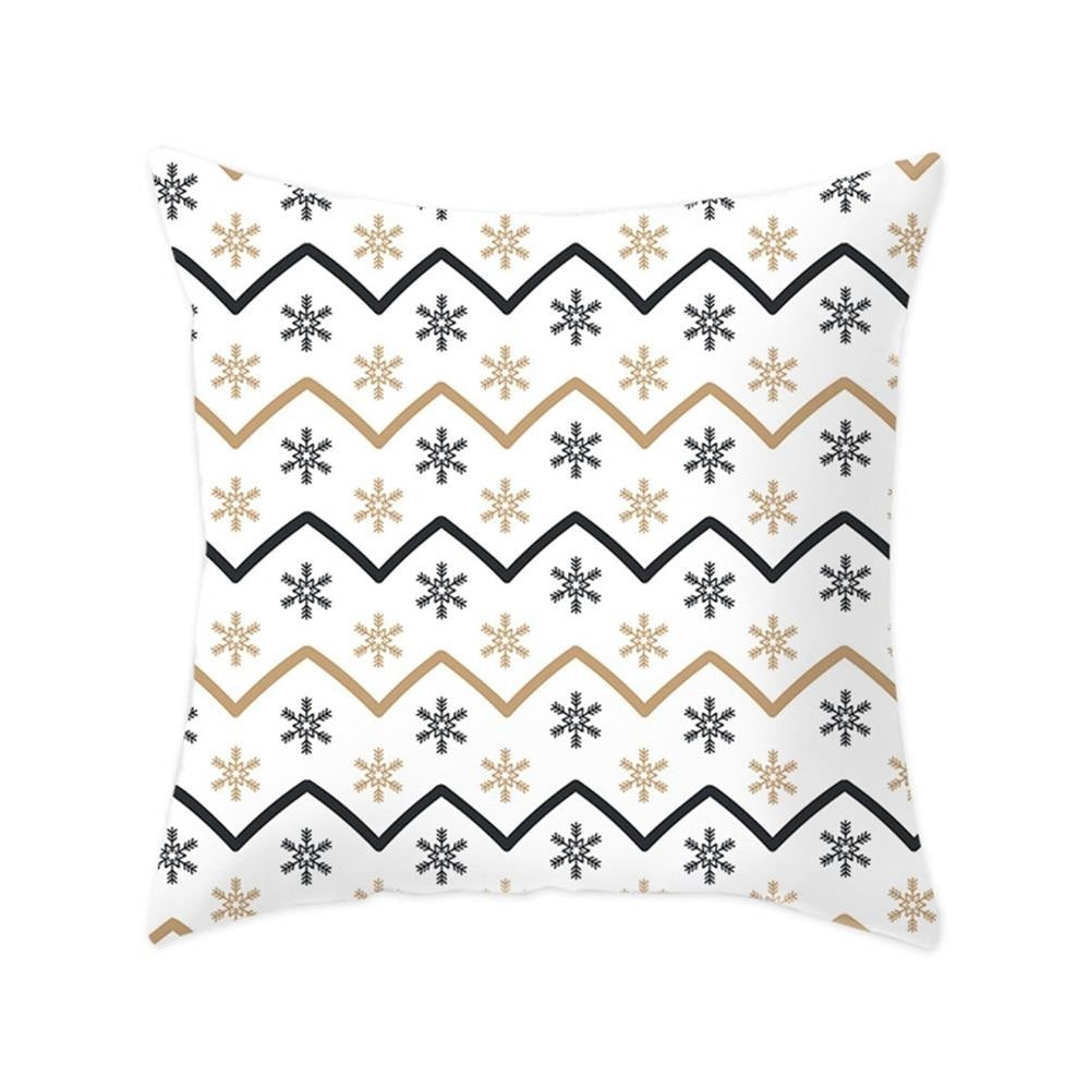 HKM-657683 Modern Polyester Pillowcase with Lattice Deer Design - 45x45cm Cushion Cover