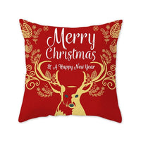 HKM-657683 Modern Polyester Pillowcase with Lattice Deer Design - 45x45cm Cushion Cover