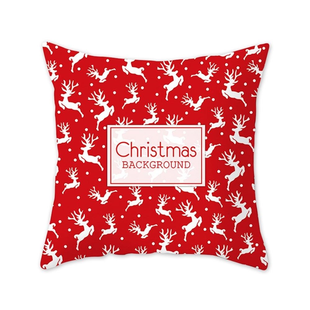 HKM-657683 Modern Polyester Pillowcase with Lattice Deer Design - 45x45cm Cushion Cover