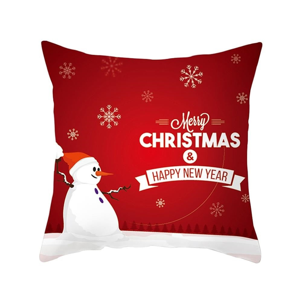 HKM-657683 Modern Polyester Pillowcase with Lattice Deer Design - 45x45cm Cushion Cover