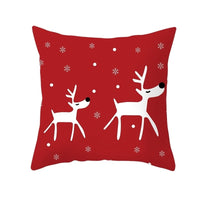 HKM-657683 Modern Polyester Pillowcase with Lattice Deer Design - 45x45cm Cushion Cover