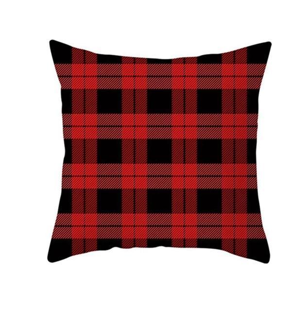 HKM-657683 Modern Polyester Pillowcase with Lattice Deer Design - 45x45cm Cushion Cover