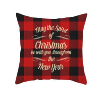 HKM-657683 Modern Polyester Pillowcase with Lattice Deer Design - 45x45cm Cushion Cover