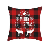 HKM-657683 Modern Polyester Pillowcase with Lattice Deer Design - 45x45cm Cushion Cover