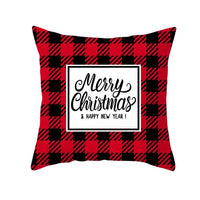 HKM-657683 Modern Polyester Pillowcase with Lattice Deer Design - 45x45cm Cushion Cover
