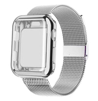 HKM-657811 Electroplated Case with Milan Magnetic Buckle Strap - Compatible with 38/40MM & 42/44MM Watch Sizes