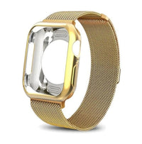 HKM-657811 Electroplated Case with Milan Magnetic Buckle Strap - Compatible with 38/40MM & 42/44MM Watch Sizes