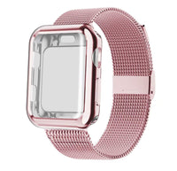 HKM-657811 Electroplated Case with Milan Magnetic Buckle Strap - Compatible with 38/40MM & 42/44MM Watch Sizes