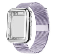 HKM-657811 Electroplated Case with Milan Magnetic Buckle Strap - Compatible with 38/40MM & 42/44MM Watch Sizes