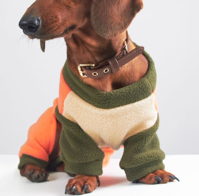 HKM-657939 Thermal Grain Velvet Four-Legged Pet Clothing for Autumn and Winter