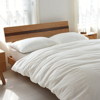 HKM-657939 Washed Cotton 4-Piece Bedding Set, Soft Quilt Cover with Matching Bed Sheet in Various Sizes