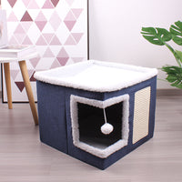 HKM-658003 Cloth Cube Cat Nest Foldable