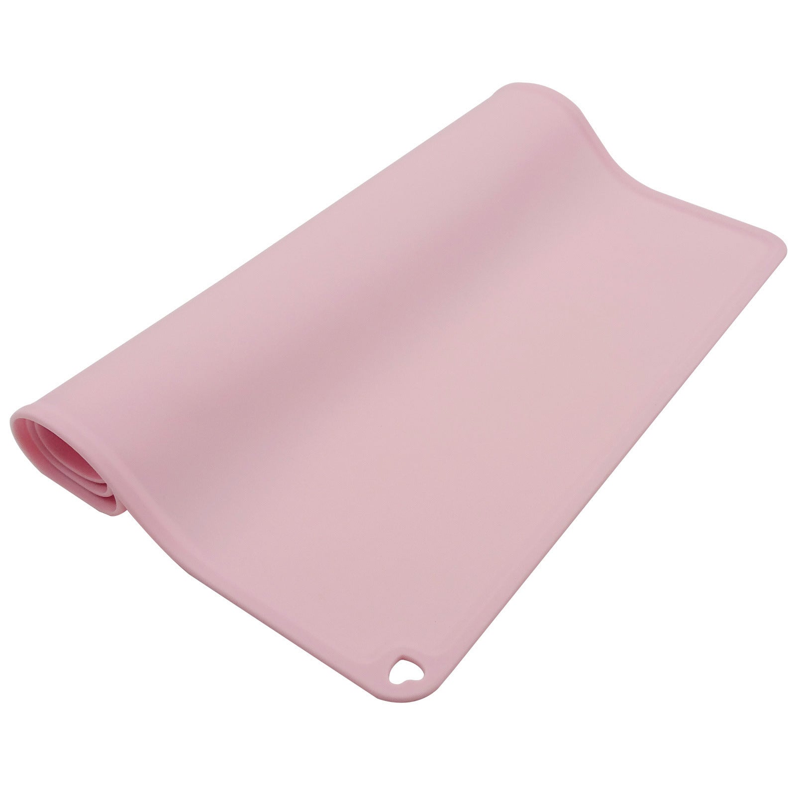 HKM-658003 Heart-Shaped Food Grade Silicone Meal Mat for Kids - Modern Design in Blue, Pink, Gray, Black