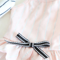 HKM-658067 Pet Striped Cotton Dress for Dogs - Soft, Breathable Spring/Summer Wear
