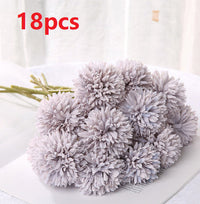 HKM-658387 Dandelion and Chrysanthemum Silk Flower Bouquet for Home Decor and Photography Props