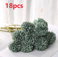 HKM-658387 Dandelion and Chrysanthemum Silk Flower Bouquet for Home Decor and Photography Props