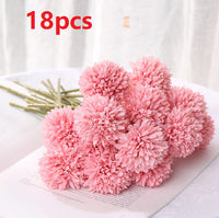 HKM-658387 Dandelion and Chrysanthemum Silk Flower Bouquet for Home Decor and Photography Props