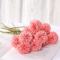 HKM-658387 Dandelion and Chrysanthemum Silk Flower Bouquet for Home Decor and Photography Props
