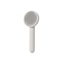 HKM-658387 Self-Cleaning Pet Comb for Cats and Dogs - Stainless Steel Needle, ABS Material, Available in Blue, Cyan, Gray