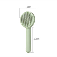 HKM-658387 Self-Cleaning Pet Comb for Cats and Dogs - Stainless Steel Needle, ABS Material, Available in Blue, Cyan, Gray
