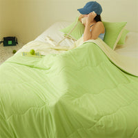 HKM-658451 Cool Ice Silk Summer Blanket with Soybean Fiber Filling in Multiple Sizes