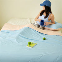 HKM-658451 Cool Ice Silk Summer Blanket with Soybean Fiber Filling in Multiple Sizes