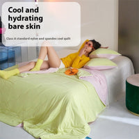 HKM-658451 Cool Ice Silk Summer Blanket with Soybean Fiber Filling in Multiple Sizes