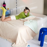HKM-658451 Cool Ice Silk Summer Blanket with Soybean Fiber Filling in Multiple Sizes