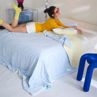 HKM-658451 Cool Ice Silk Summer Blanket with Soybean Fiber Filling in Multiple Sizes