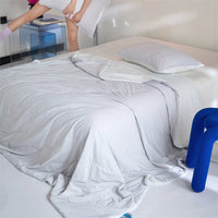 HKM-658451 Cool Ice Silk Summer Blanket with Soybean Fiber Filling in Multiple Sizes